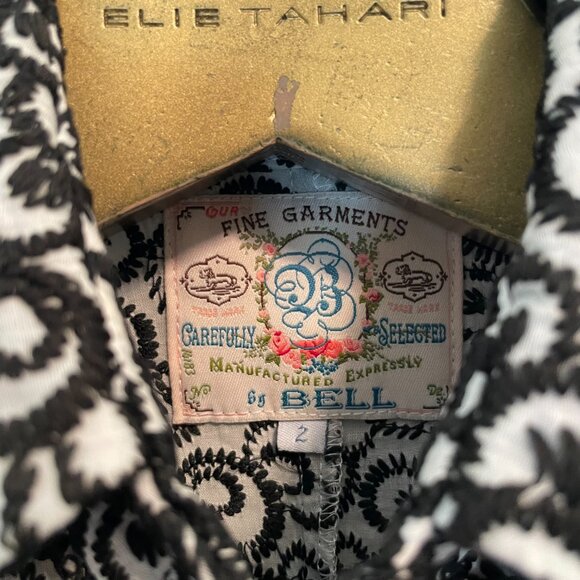 BELL Fine Garments Floral Embroidered Button Down Collared Shirt Dress \\ 2 - Picture 6 of 11